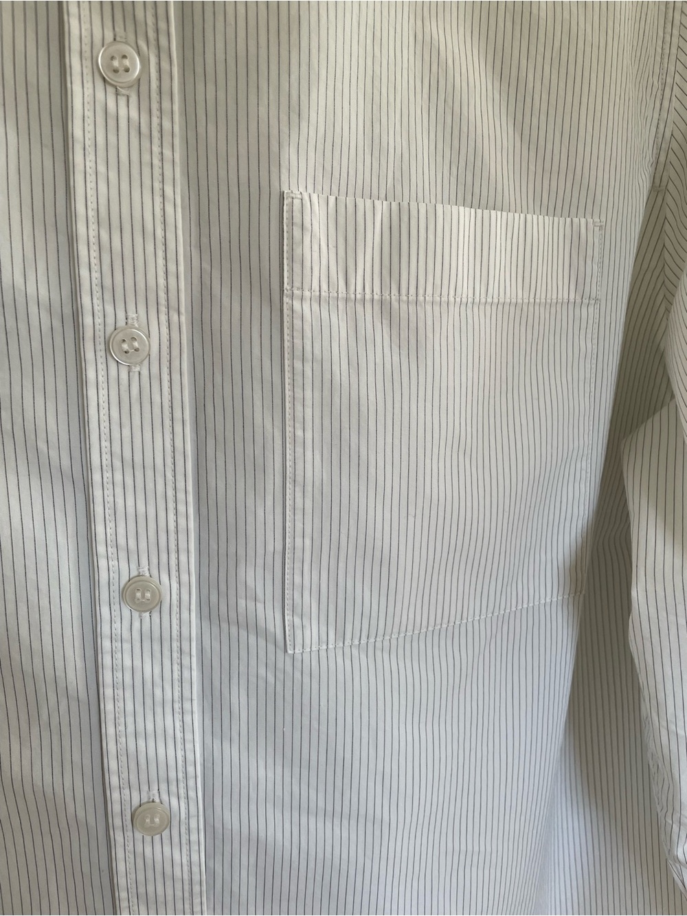 COS Tailored Pinstripe Shirt in Pima Cotton in white - Picture 9 of 13